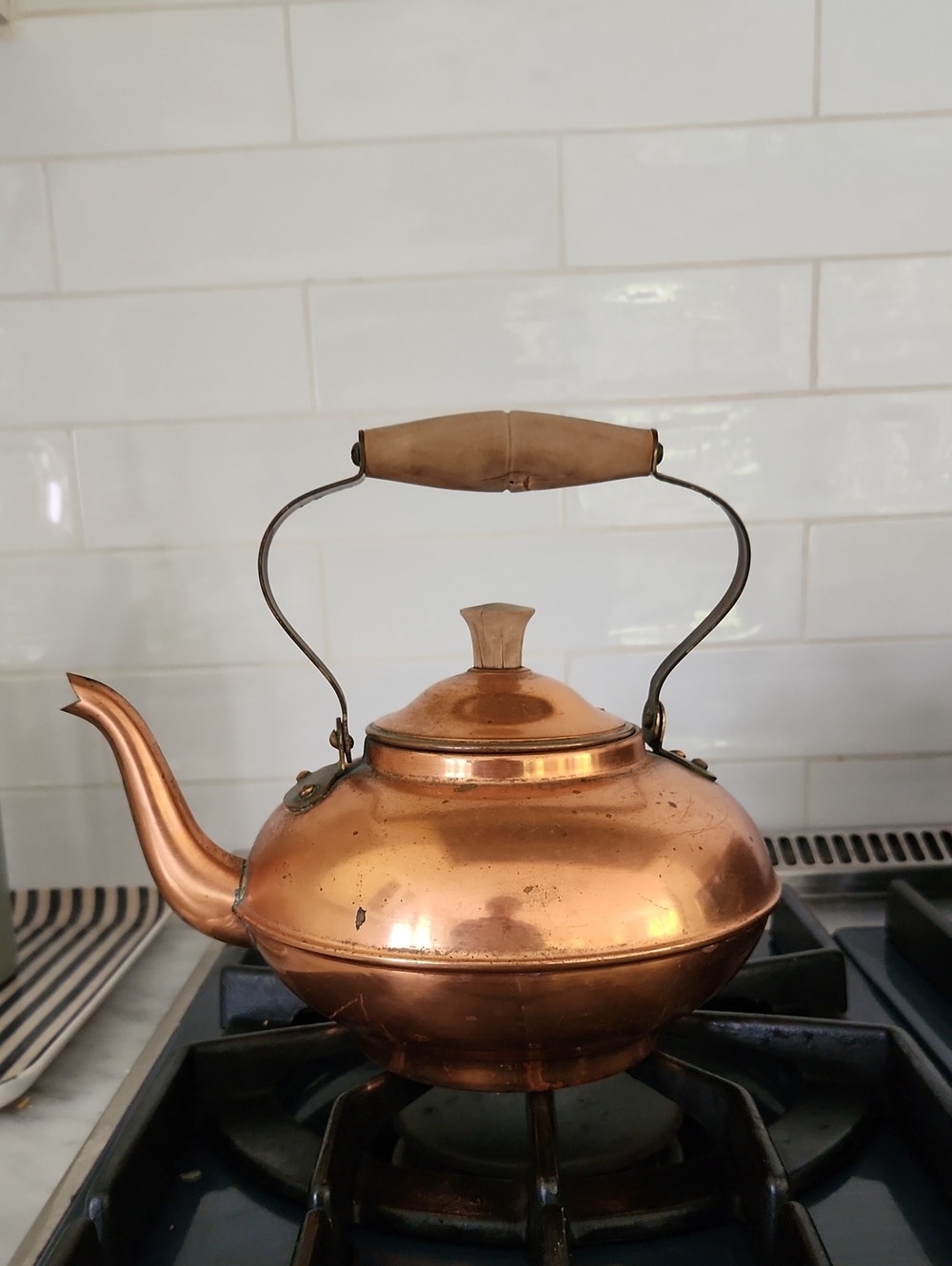 Vintage Copper Tea Kettle